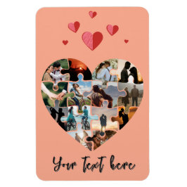 バレンタインの写真ハートギフト マグネット