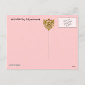 バレンタインの化粧用マスクと紙吹雪 シーズンポストカード (裏面)