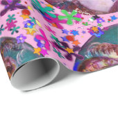 バレンタインの化粧用マスクと紙吹雪 ラッピングペーパー (ロールコーナー)