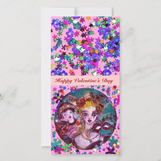 バレンタインの化粧用マスク シーズンカード (正面)