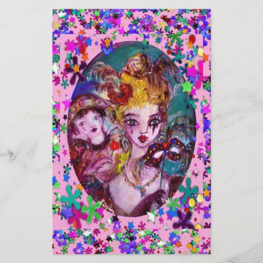 バレンタインの化粧用マスク 便箋 (正面)