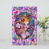 バレンタインの化粧用マスク 便箋 (スタンド正面)