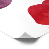 バレンタインの口紅、水色シームレスプリント。 ポスター (角)