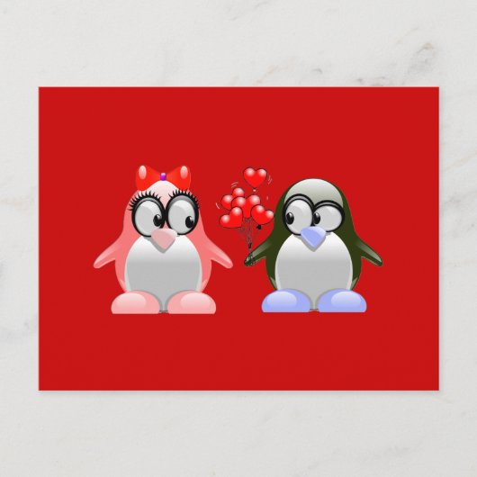 バレンタインの可愛い愛 シーズンポストカード (正面)