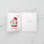 バレンタインの女の子と男の子のノームのホリデーカードになります シーズンカード (内部)