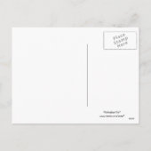 バレンタインの女の子の棒の姿 シーズンポストカード (裏面)