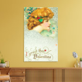 バレンタインの女性に挨拶 キャンバスプリント (インサイチュ (リビング))