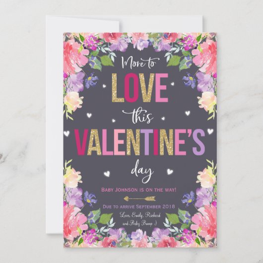 バレンタインの妊娠の発表ベビーが明らかにする シーズンカード (正面)