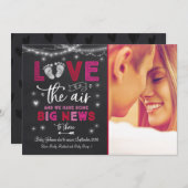 バレンタインの妊娠の発表ベビーが明らかにする シーズンカード (正面/裏面)