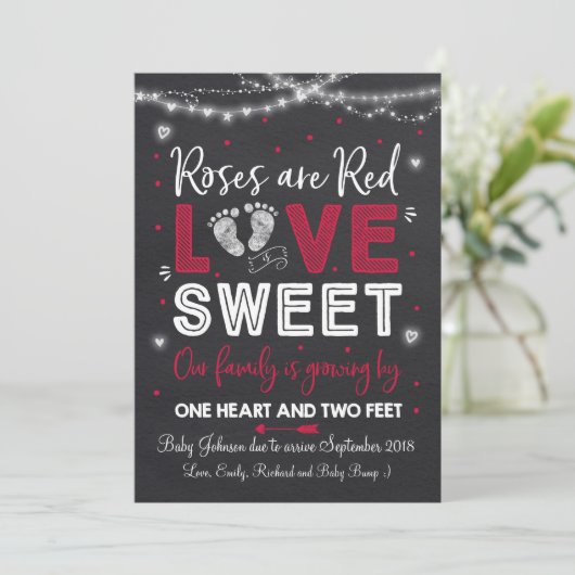 バレンタインの妊娠の発表ベビーが明らかにする 招待状 (スタンド正面)