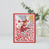 バレンタインの妖精が愛とハートを発信 シーズンポストカード (スタンド正面)