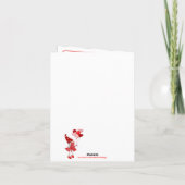 バレンタインの妖精の男の子と女の子のカード シーズンカード (裏面)