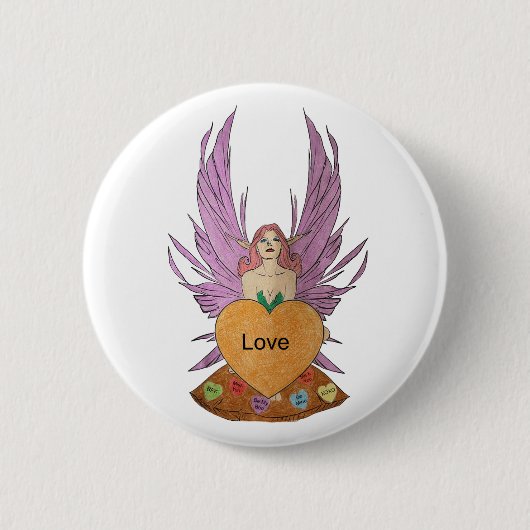 バレンタインの妖精 缶バッジ (正面)