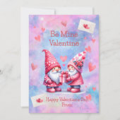 バレンタインの妖精 置き型 ホリデー カード (正面)