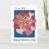 バレンタインの妻のためのカード,ハート,バラ シーズンカード (正面)