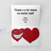 バレンタインの妻の私の良いハーフカード カード (内部)