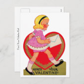 バレンタインの娘が来た シーズンポストカード (正面/裏面)