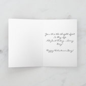 バレンタインの娘は挨拶状を抱き締め、接吻します シーズンカード (内部)