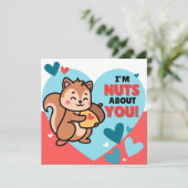 バレンタインの子どもにかわいいナッツ シーズンカード (スタンド正面)