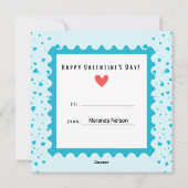 バレンタインの子どもにかわいいナッツ シーズンカード (裏面)