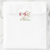 バレンタインの子ネコ スクエアシール (バッグ)