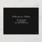 バレンタインの子ネコACEOの芸術のトレーディングカード シーズンポストカード (裏面)