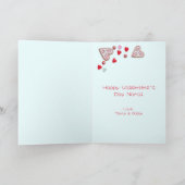 バレンタインの子供の写真グリーティングカード カード (内部)