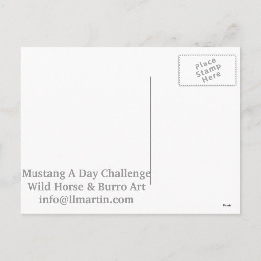 バレンタインの子馬の郵便はがきの青い目のまだら馬 シーズンポストカード (裏面)