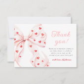 バレンタインの小さな恋人の赤ちゃんシャワー サンキューカード (正面)