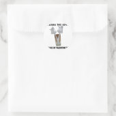 バレンタインの平和のガラス ラウンドシール (バッグ)