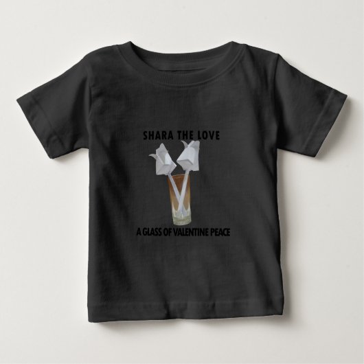 バレンタインの平和の一杯 ベビーTシャツ (正面)