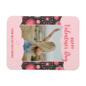 バレンタインの幻想的な赤いハートの花の名前 マグネット (横)