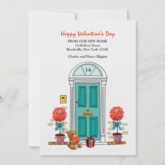 バレンタインの引っ越しの発表 シーズンカード (正面)
