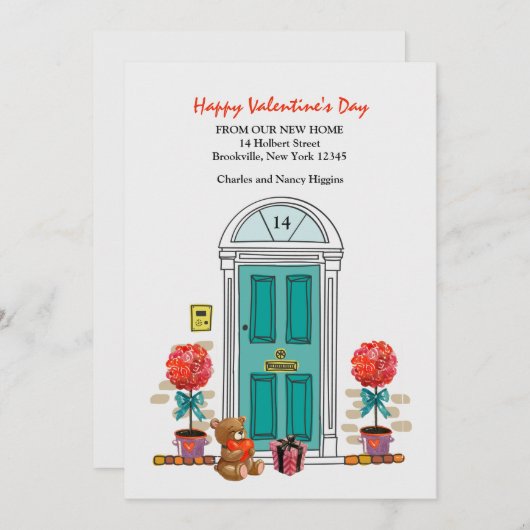 バレンタインの引っ越しの発表 シーズンカード (正面/裏面)