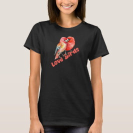 バレンタインの恋する小鳥 Tシャツ