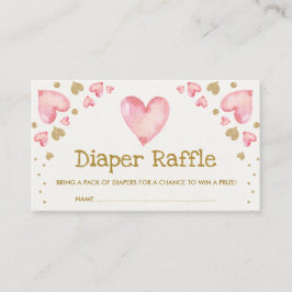 バレンタインの恋人のおむつのラッフルのピンクの金ゴールド エンクロージャーカード