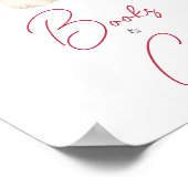 バレンタインの恋人の本と贈り物 ポスター (角)