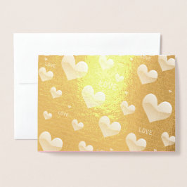 バレンタインの愛とハート、写真と引用文の追加 箔カード