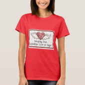 バレンタインの愛と抱擁を送る Tシャツ (正面)