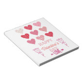 バレンタインの愛のあるハート ノートパッド (アングル)