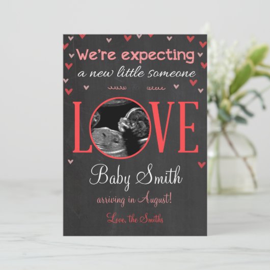 バレンタインの愛の妊娠超音波告知 シーズンカード (スタンド正面)