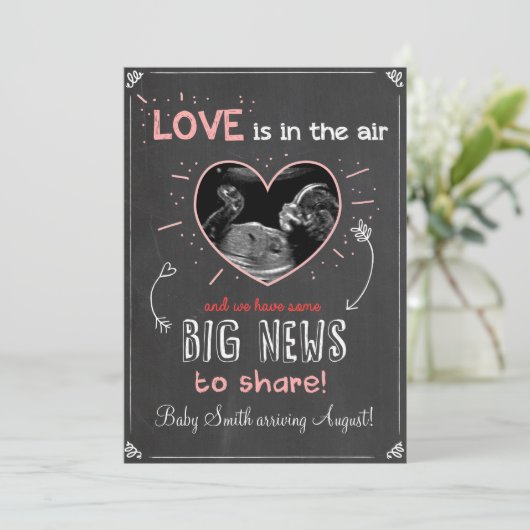 バレンタインの愛の妊娠超音波告知 シーズンカード (スタンド正面)