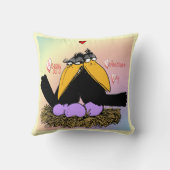 バレンタインの愛の巣の記念品の枕 クッション (裏面)