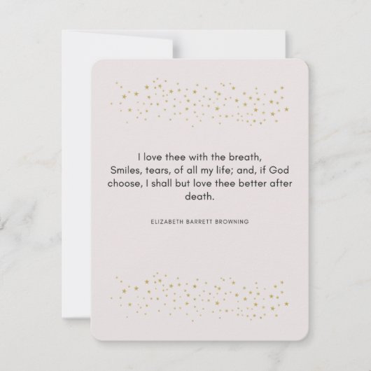 バレンタインの愛の詩、エリザベス・バレット・ブラウニング (正面)