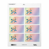 バレンタインの愛の鳥の出荷ラベル ラベル (フルシート)