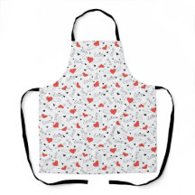 バレンタインの愛の鳥の赤いハート柄