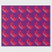 バレンタインの愛パーソナライズされた名ギフトラップ ラッピングペーパー (フラット)