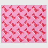 バレンタインの愛パーソナライズされた名ギフトラップ ラッピングペーパー (フラット)