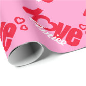 バレンタインの愛パーソナライズされた名ギフトラップ ラッピングペーパー (ロールコーナー)