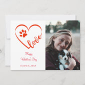 バレンタインの愛犬写真が好き シーズンカード (正面)